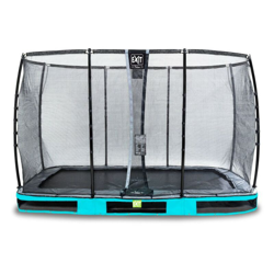 Exit - SOLO TRAMPOLINO Tappeto elastico da giardino interrato rettangolare 244x427cm - azzurro. Con rete di sicurezza Deluxe e bordo protettivo extra en oferta