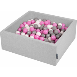 90X30cm/200 Palline ? 7CM Quadrato Piscina Di Palline Colorate Per Bambini Fabbricato In EU, Grigio Ch:Grigio/Bianco/Rosa - grigio características