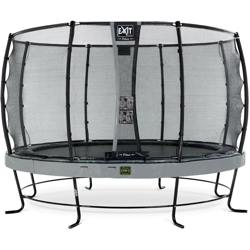 Exit - SOLO TRAMPOLINO Tappeto elastico da giardino rotondo 366cm con rete di sicurezza Deluxe - grigio. Con telaio molto stabile. Un trampolino precio