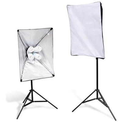 2 Stand Luce Con Soft Box