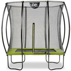 Exit - SOLO TRAMPOLINO Tappeto elastico da giardino rettangolare 153x214cm con rete di sicurezza con pali curvi - verde. Sicurezza ottimale e qualità precio