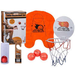 Set Gioco Pallacanestro Basket Per WC Toilette Set da 7 Pezzi Giochi Bagno precio