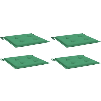 vidaXL Cuscini per Sedie da Giardino 4 pz Verdi 40x40x4 cm - Verde