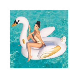 Cigno Fashion Luxury Cavalcabile Gigante 169 X 169 Cm Bianco E Oro Isola en oferta