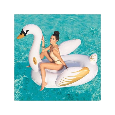 Cigno Fashion Luxury Cavalcabile Gigante 169 X 169 Cm Bianco E Oro Isola