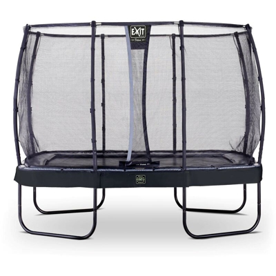 Exit - SOLO TRAMPOLINO Tappeto elastico da giardino rettangolare 214x366cm con rete di sicurezza Deluxe - nero. Con telaio molto stabile. Un