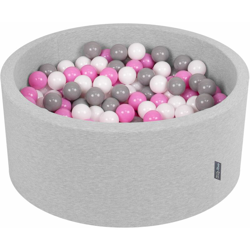 90X40cm/200 Palline ? 7CM Piscina Di Palline Colorate Per Bambini Tondo Fabbricato In EU, Grigio Ch:Grigio/Bianco/Rosa - grigio ch:grigio/bianco/rosa precio