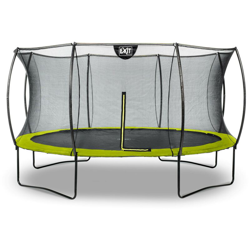 Exit - SOLO TRAMPOLINO Tappeto elastico da giardino rotondo 427cm con rete di sicurezza con pali curvi - verde. Sicurezza ottimale e qualità características