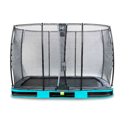 Exit - SOLO TRAMPOLINO Tappeto elastico interrato rettangolare 244x427cm - azzurro. Con rete di sicurezza a chiusura automatica e bordo protettivo en oferta