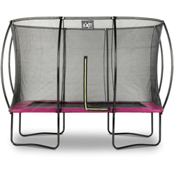 Exit - SOLO TRAMPOLINO Tappeto elastico da giardino rettangolare 214x305cm con rete di sicurezza con pali curvi - rosa. Sicurezza ottimale e qualità precio