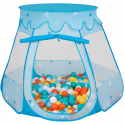 Selonis Tenda 105X90cm/600 Palline Castello Con Palline Colorate Per Bambini, Blu:Bianco/Giallo/Arancione/Azzurro/Turchese en oferta