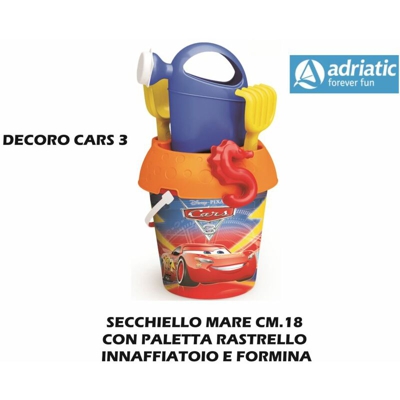 Secchiello Con Accessori Diam. Cm.18 Cars 3