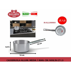 CASSERUOLA ALLUM. MEDIA 1 MAN. CM.16X8,5h LT.1,5 precio