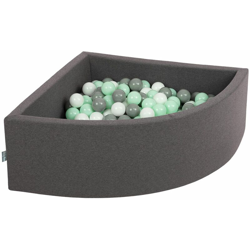 90X30cm/300 Palline Piscina Di Palline Colorate ?7Cm Per Bambini Quarto Angolare In EU, Grigio Sc:Bianco/Grigio/Menta - grigio sc:bianco/grigio/menta precio