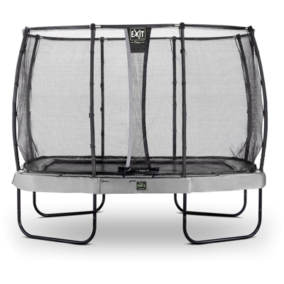 Exit - SOLO TRAMPOLINO Tappeto elastico da giardino rettangolare 244x427cm con rete di sicurezza Deluxe - grigio. Con telaio molto stabile. Un