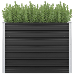 Fioriera per Giardino Antracite 100x40x77 cm in Acciaio Zincato en oferta