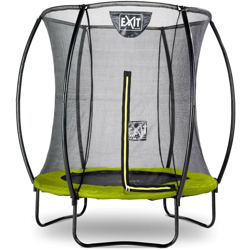 SOLO TRAMPOLINO Tappeto elastico da giardino rotondo 183cm con rete di sicurezza con pali curvi - verde. Sicurezza ottimale e qualità precio