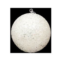 Sfera Natalizia Grande 25 cm Bianca Decorata con Paillet e Strass 46110 características