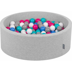 90X30cm/200 Palline ? 7CM Piscina Di Palline Colorate Per Bambini Tondo Fabbricato In EU, Grigio Ch:Bianco/Grigio/Blu/Rosa Sc/Turchese Ch - grigio en oferta