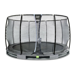 Exit - SOLO TRAMPOLINO Tappeto elastico da giardino interrato rotondo 366cm - grigio. Con rete di sicurezza Deluxe e bordo protettivo extra sicuro. en oferta