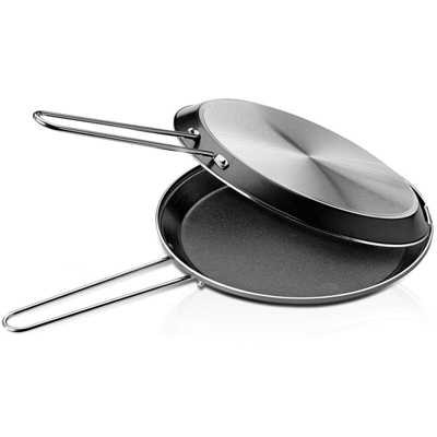 Lgvshopping - Padella Gira Frittata In Ghisa 26cm Rivestimento Anti Aderente Per Cucinare