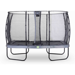 SOLO TRAMPOLINO Tappeto elastico da giardino rettangolare 244x427cm - grigio. Con rete di sicurezza a chiusura automatica e bordo protettivo robusto en oferta