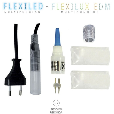 Connettore alimentatore tubo flessibile / a 2 vie flexilux