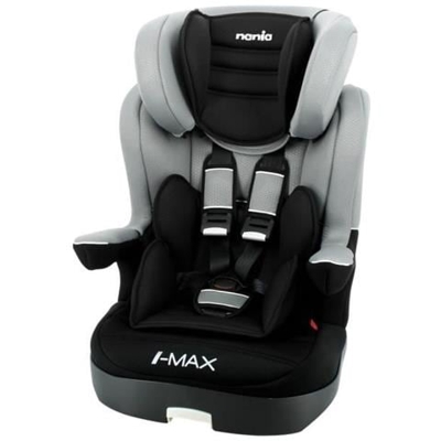 Back Booster Con Imbracatura I Max Isofix + Foam + Buckle Group 1/2/3 - Da 9 A 36 Kg - Grigio