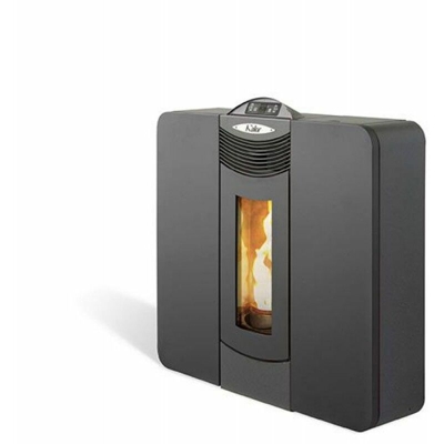 Stufa a pellet canalizzata 12 Kw Kalor Quadra 12c > Nero