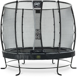 Exit - SOLO TRAMPOLINO Tappeto elastico da giardino rotondo 251cm con rete di sicurezza Deluxe - nero. Con telaio molto stabile. Un trampolino características