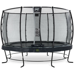 Exit - SOLO TRAMPOLINO Tappeto elastico da giardino rotondo 366cm con rete di sicurezza Deluxe - nero. Con telaio molto stabile. Un trampolino características