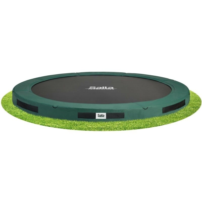 SOLO TRAMPOLINO Tappeto elastico interrato rotondo 305cm - verde. Qualità Premium e materiali durevoli. Senza rete di sicurezza, quindi adatto a