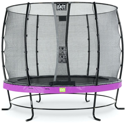 Exit - SOLO TRAMPOLINO Tappeto elastico da giardino rotondo 305cm - rosa. Con rete di sicurezza a chiusura automatica e bordo protettivo robusto e