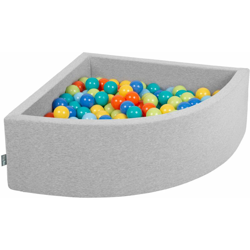 90X30cm/200 Palline Piscina Di Palline Colorate ?7Cm Per Bambini Quarto Angolare In EU, Grigio Ch:Verde Ch/Aranci/Turche/Blu/Azzurro/Gialo - grigio en oferta