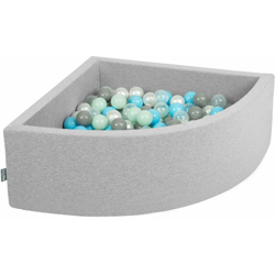 Piscina Di Palline Colorate ?7Cm Per Bambini Quarto Angolare In EU, Grigio Ch:Perla/Grigio/Trasparente/Azzurro/Menta,90X30cm/200 Palline - grigio precio