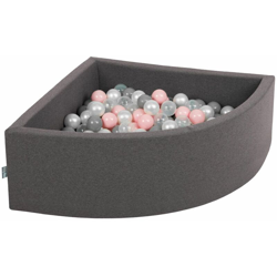 90X30cm/300 Palline Piscina Di Palline Colorate ?7Cm Per Bambini Quarto Angolare In EU, Grigio Sc:Perla/Grigio/Trasparente/Rosa Chiaro - grigio características