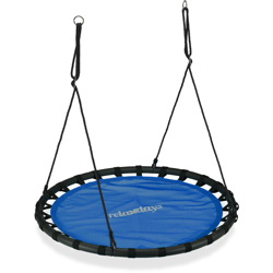 Relaxdays - Altalena da Giardino a Nido, per Bambini e Adulti, Regolabile, Ø 120 cm, Portata Max. 100 kg, Blu precio