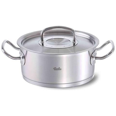 Casseruola Bassa Con Coperchio Ø 20 Cm Capacità 2,6 Litri Acciaio Inox 18/10 - Linea Original-profi Collection