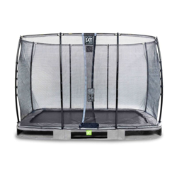 Exit - SOLO TRAMPOLINO Tappeto elastico interrato rettangolare 214x366cm - grigio. Con rete di sicurezza a chiusura automatica e bordo protettivo precio