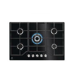 Electrolux EGG7536K - Piano Cottura Gas on Glass, Tripla Corona, Cristallo Nero, 75 cm precio