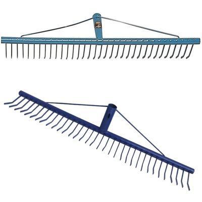 Rastrello in acciaio per tappeto erboso 34 denti