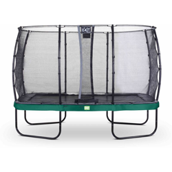 SOLO TRAMPOLINO Tappeto elastico da giardino rettangolare 214x366cm - verde. Con rete di sicurezza a chiusura automatica e bordo protettivo robusto e características