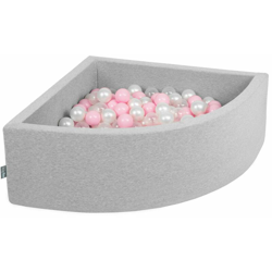 90X30cm/300 Palline Piscina Di Palline Colorate ?7Cm Per Bambini Quarto Angolare In EU, Grigio Ch:Rosa Ch/Perla/Trasparente - grigio ch:rosa en oferta