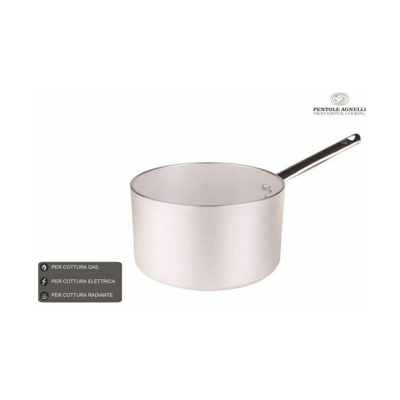 Casseruola Fonda Alluminio 1 Manico 1,5Lt 16cm - Agnelli