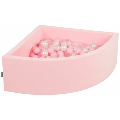 90X30cm/300 Palline Piscina Di Palline Colorate ?7Cm Per Bambini Quarto Angolare In EU, Rosa: Rosa Ch/Perla/Trasparente - rosa: rosa