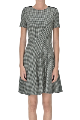 Houndstooth print dress