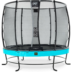 Exit - SOLO TRAMPOLINO Tappeto elastico da giardino rotondo 251cm con rete di sicurezza Deluxe - azzurro. Con telaio molto stabile. Un trampolino características