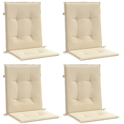 vidaXL Cuscini per Sedie da Giardino 4 pz Beige 100x50x4 cm - Beige en oferta