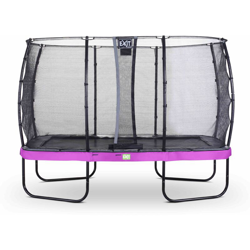 SOLO TRAMPOLINO Tappeto elastico da giardino rettangolare 214x366cm - rosa. Con rete di sicurezza a chiusura automatica e bordo protettivo robusto e características