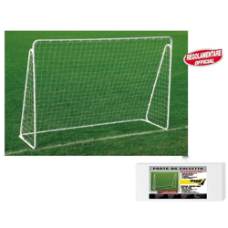 Sport1 - Porta Calcio Regolamentare 300x120x205 Metallo Rete Gioco Giardino Calcetto Casa precio